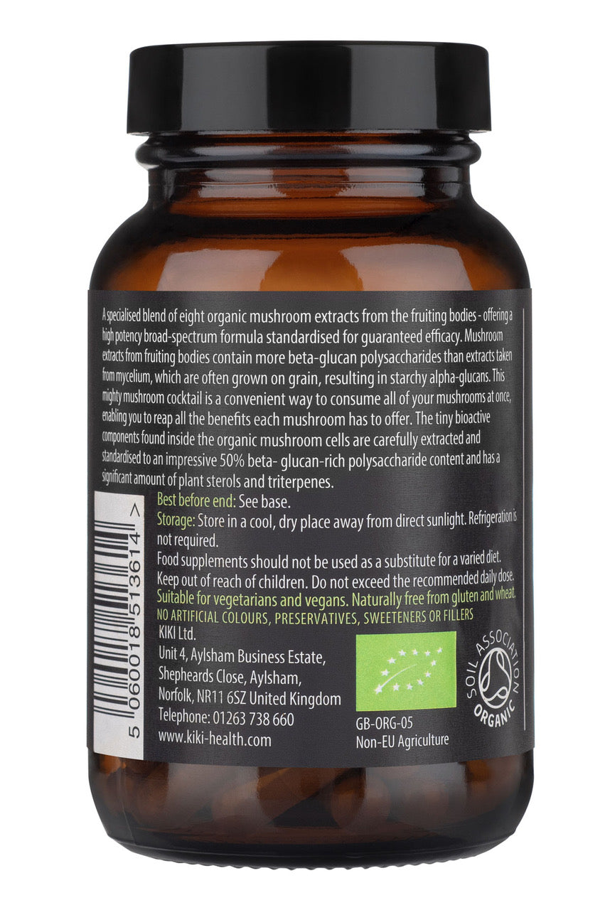 Multi-Mushroom Blend, Organic – 60 Vegicaps by Kiki Health