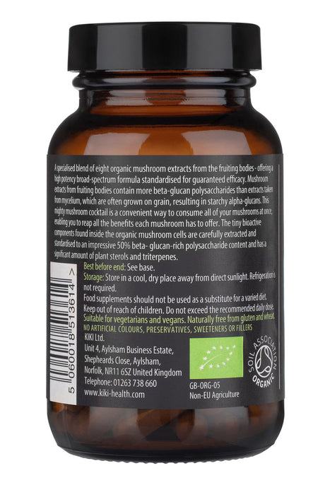 Multi-Mushroom Blend, Organic – 60 Vegicaps by Kiki Health