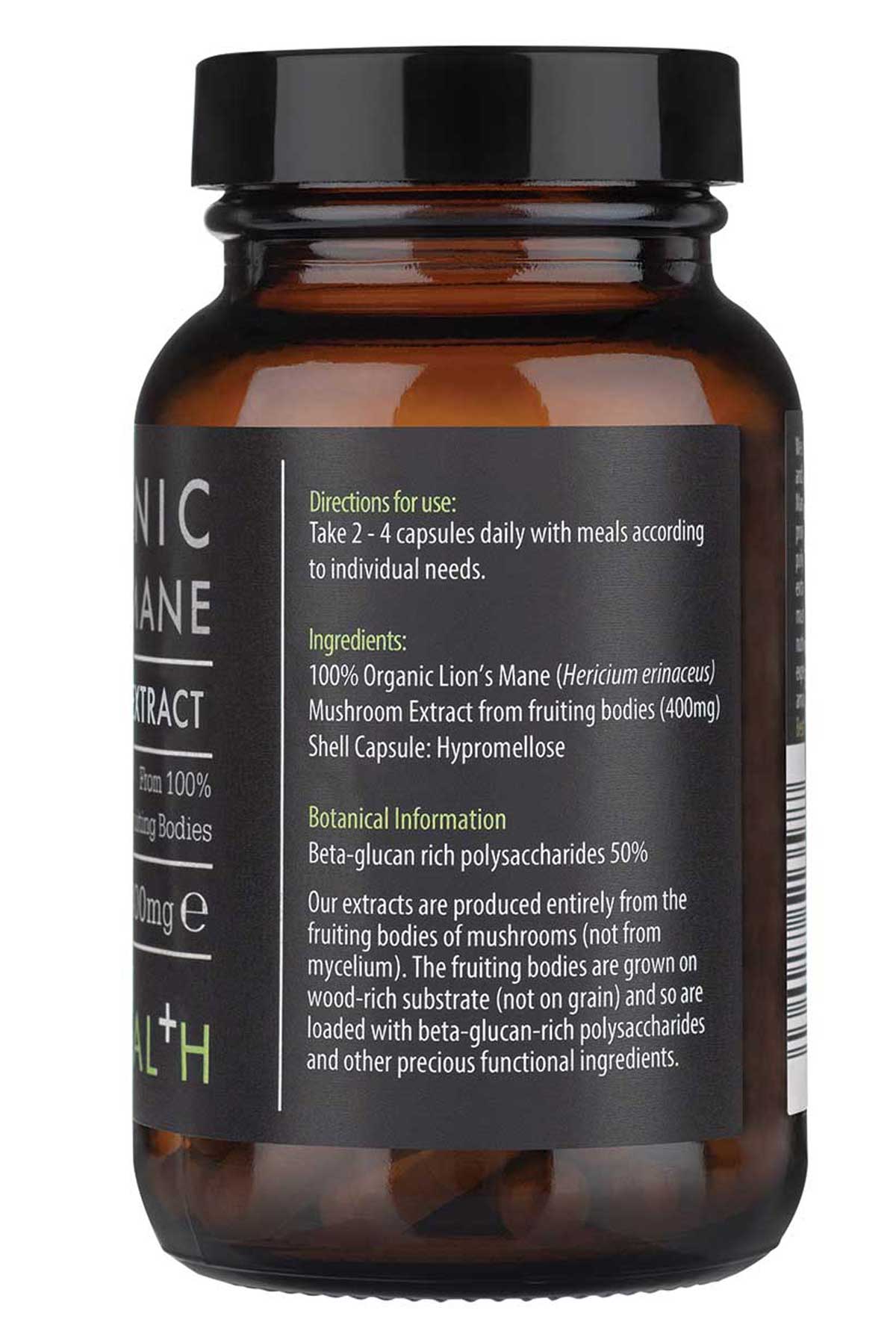 Kiki Health LION’S MANE EXTRACT, Organic – 60 Vegicaps