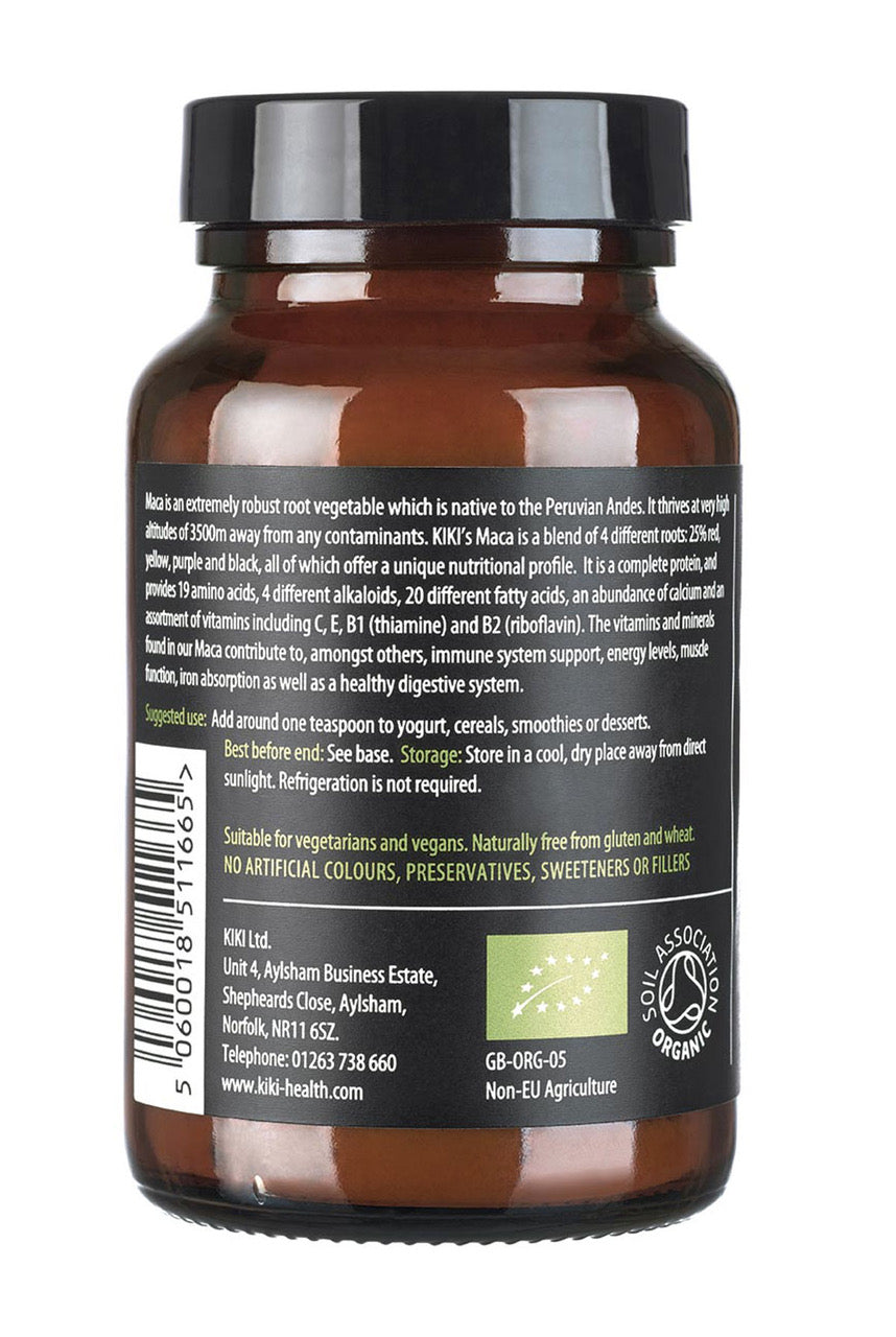 MACA Premium 4 Root Blend Powder, Organic – 100g by Kiki Health.