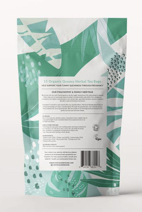 Myrtle & Maude Peppermint & Ginger Herbal Pregnancy Morning Sickness Tea