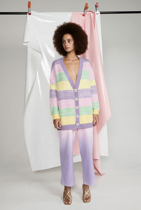 Olivia Rubin Mika Pastel Stripe Cardigan