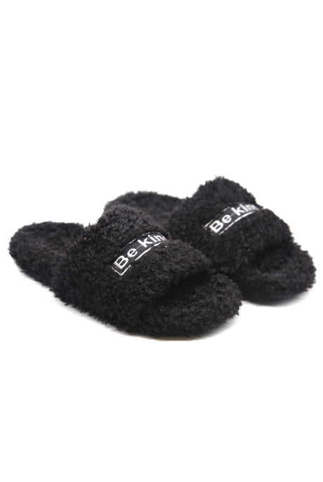 oxygen boutique Be Kind Black Slippers