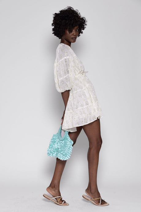 COLOMBE SHORT DRESS MOOREA WHITE