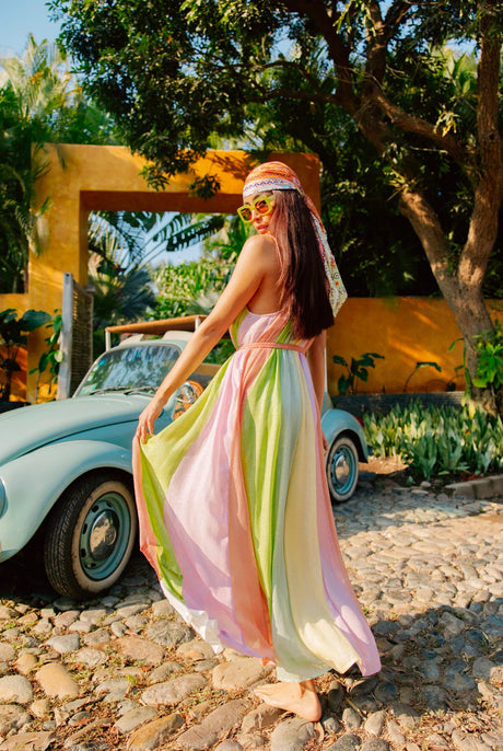 Sundress KEYA LONG DRESS MARBELLA MIX BLOOM