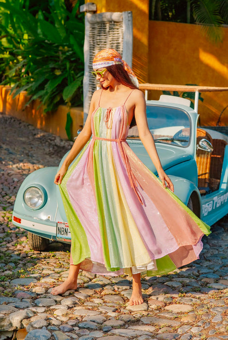 Sundress KEYA LONG DRESS MARBELLA MIX BLOOM