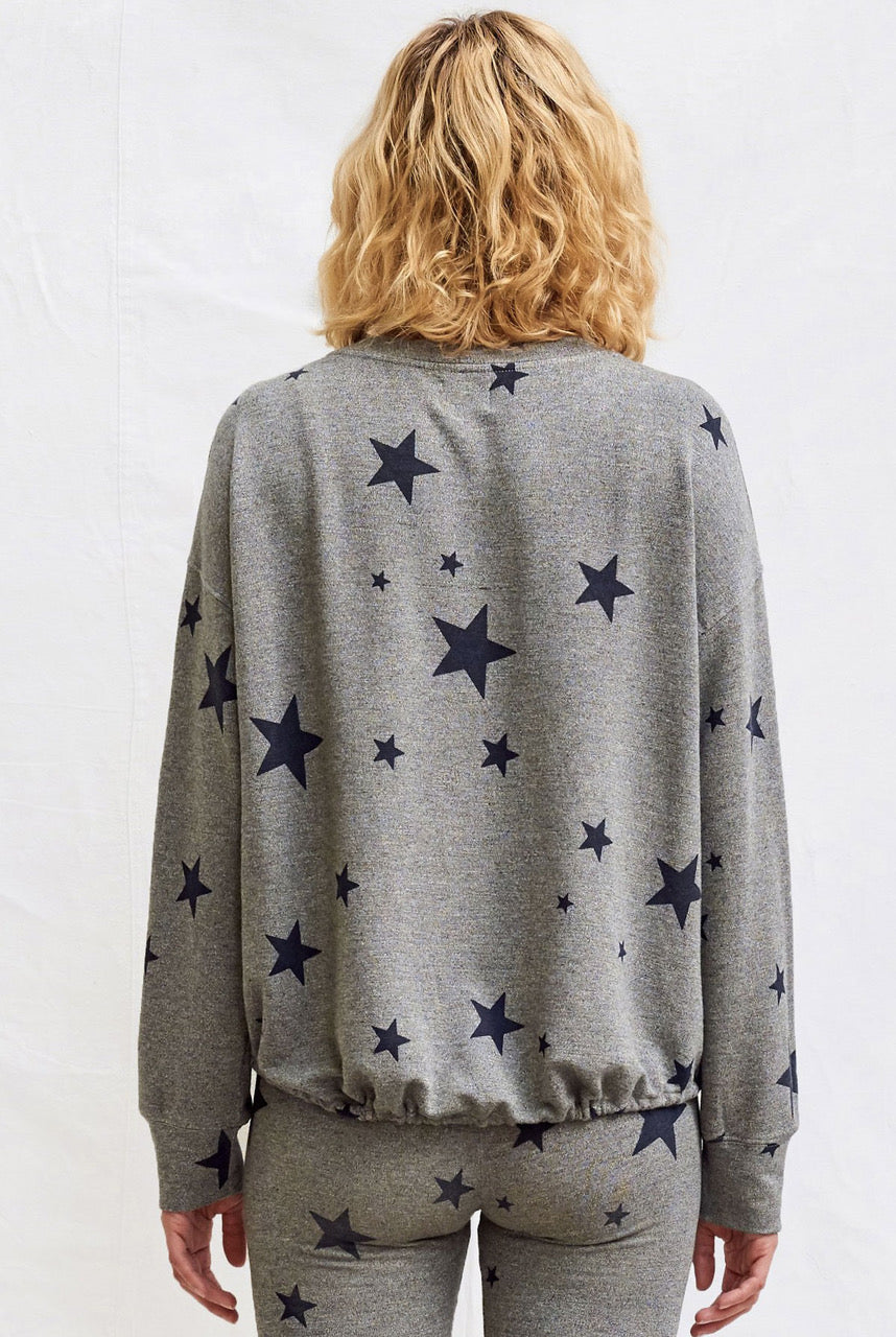 Stars Cinched Sweatshirt by Sundry