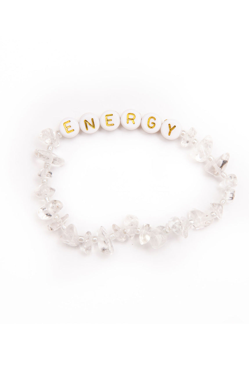 TBalance Energy Gold - Clear Quartz Crystal Healing Bracelet