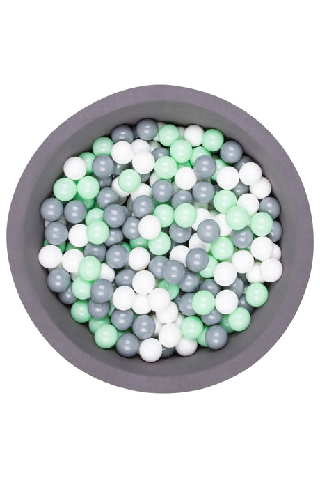 Larisa and Pumpkin Grey Ball Pit – Grey/Mint/White Balls