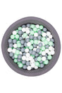 Larisa and Pumpkin Grey Ball Pit – Grey/Mint/White Balls