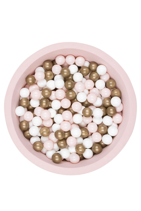 Larisa and Pumpkin – Powder Ball Pit – Gold/Powder/White Balls