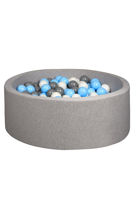 Larisa and Pumpkin Light Grey Ball Pit - Blue Grey White Balls