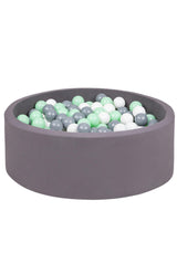 Larisa and Pumpkin Grey Ball Pit – Grey/Mint/White Balls