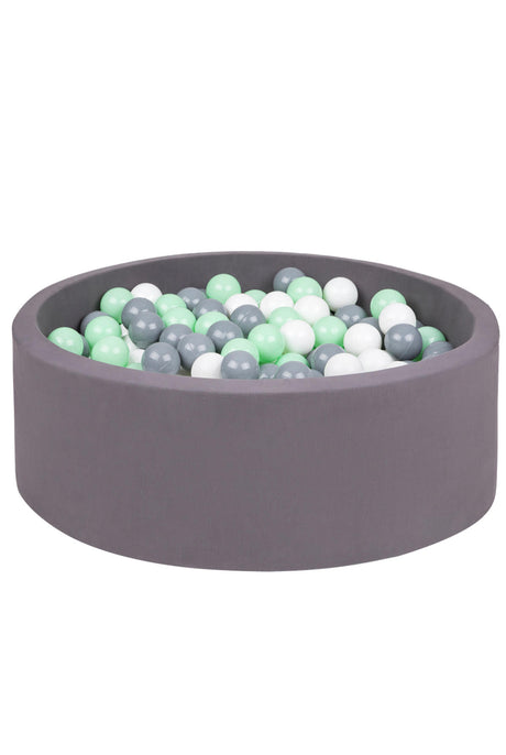 Larisa and Pumpkin Grey Ball Pit – Grey/Mint/White Balls