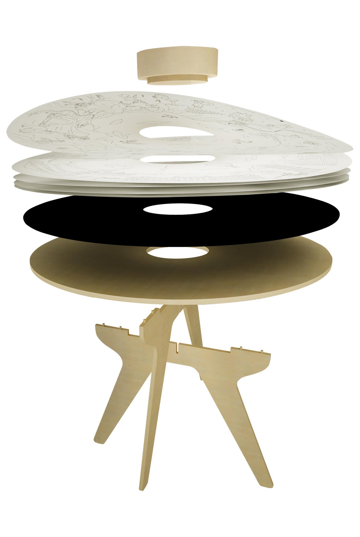 Drawin'Kids Table - Chalk & Paper Drawing Table (and accessories)