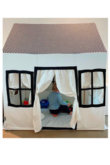 CuddleCo Cotton Big House Playhouse - Black & White